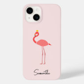 Modern Minimal Pink Flamingo Case-Mate iPhoneケース (裏面)