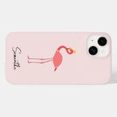 Modern Minimal Pink Flamingo Case-Mate iPhoneケース (裏面 (横))