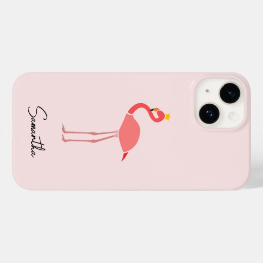 Modern Minimal Pink Flamingo Case-Mate iPhoneケース (裏面 (横))