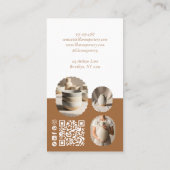 Modern Minimal Pottery Photo Collage Business Card 名刺 (裏面)