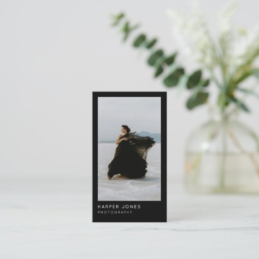 Modern Minimal Professional 2 Photo QR Code 名刺 (スタンド正面)