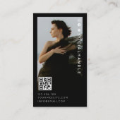 Modern Minimal Professional 2 Photo QR Code 名刺 (裏面)