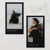 Modern Minimal Professional 2 Photo QR Code 名刺 (正面/裏面)