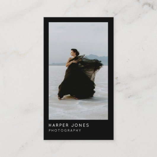 Modern Minimal Professional 2 Photo QR Code 名刺 (正面)