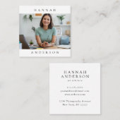 Modern Minimal Professional Business Card スクエア名刺 (正面/裏面)