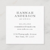 Modern Minimal Professional Business Card スクエア名刺 (裏面)