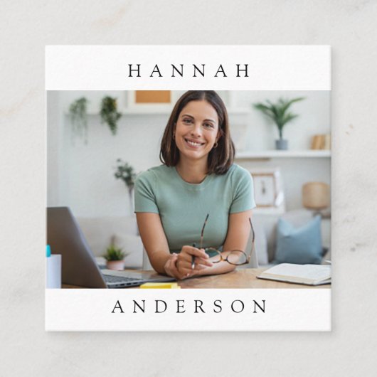 Modern Minimal Professional Business Card スクエア名刺 (正面)