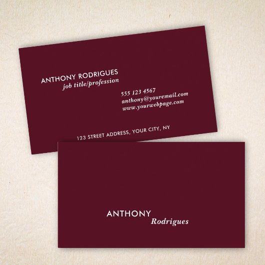 Modern Minimal Professional Business Card 名刺