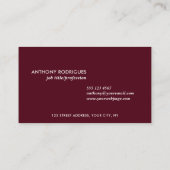Modern Minimal Professional Business Card 名刺 (裏面)