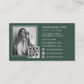 Modern Minimal Professional Business Photo QR Code 名刺 (裏面)
