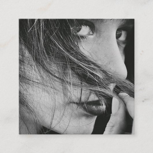 Modern Minimal Professional Photo Social QR Code スクエア名刺 (正面)