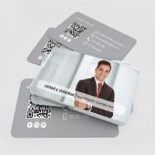 Modern Minimal QR Code Photo Contact Card 名刺