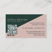 Modern Minimal Real Estate Agent Photo QR Code 名刺 (裏面)