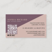 Modern Minimal Real Estate Agent Photo QR Code 名刺 (裏面)