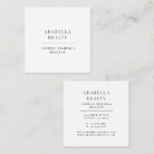 Modern Minimal Real Estate Company スクエア名刺 (正面/裏面)