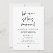 Modern Minimal Reception, We are getting married 招待状 (正面)