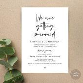 Modern Minimal Reception, We are getting married 招待状