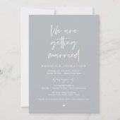 Modern Minimal Reception, "We are getting married" 招待状 (正面)