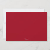 Modern Minimal Red Border Photo Feliz Navidad シーズンカード (裏面)
