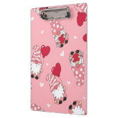 Modern Minimal Red Heart Valentine’s Day Present クリップボード (左)