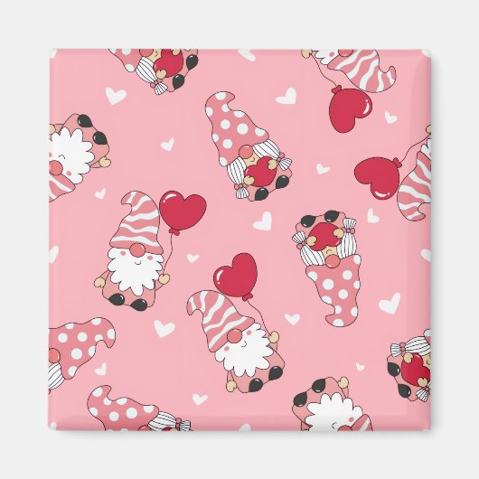 Modern Minimal Red Heart Valentine’s Day Present マグネット (正面)