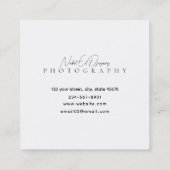 modern minimal rocky beach shore photography スクエア名刺 (裏面)