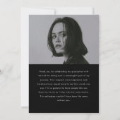 Modern Minimal Script 2-Photo Graduation Party サンキューカード (裏面)