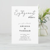 Modern Minimal Script Engagement Party Invitation 招待状 (スタンド正面)