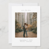Modern Minimal Script Over Photo Wedding  セーブザデート (正面)