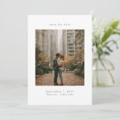 Modern Minimal Script Over Photo Wedding  セーブザデート (スタンド正面)