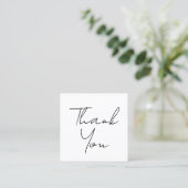 modern minimal script thank you for your order スクエア名刺 (スタンド正面)
