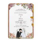 Modern Minimal Script Wedding Invitation – Emma &  マグネット (縦)