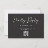 Modern Minimal Script Wedding RSVP with Stripe (正面)