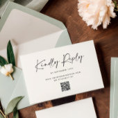 Modern Minimal Script Wedding RSVP with Stripe abc
