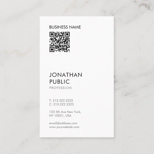 Modern Minimal Simple Elegant Professional Oceania 名刺 (裏面)