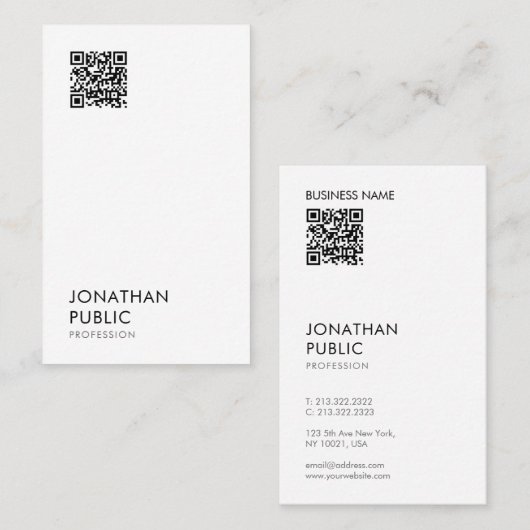 Modern Minimal Simple Elegant Professional Oceania 名刺 (正面/裏面)