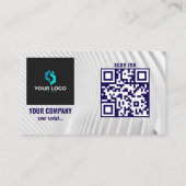 Modern Minimal Simple Professional QR code Photo 名刺 (裏面)