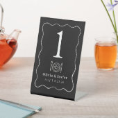 Modern Minimal Simple Wedding Table Numbers 台座サイン (インサイチュ)