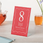 Modern Minimal Simple Wedding Table Numbers 台座サイン (インサイチュ)