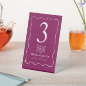 Modern Minimal Simple Wedding Table Numbers 台座サイン (インサイチュ)