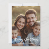 Modern Minimal Single-Photo Christmas Elegant  シーズンカード (正面)
