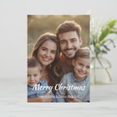 Modern Minimal Single-Photo Christmas Elegant  シーズンカード (スタンド正面)