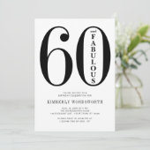 Modern Minimal Sixty and Fabulous 60th Birthday 招待状 (スタンド正面)