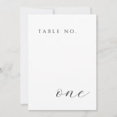 Modern Minimal Table Number Card 招待状 (正面)