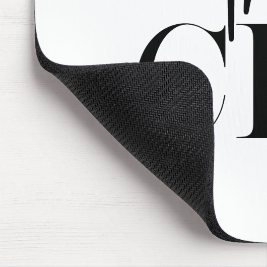 Modern Minimal The CEO Black マウスパッド (コーナー)