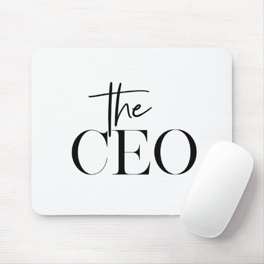 Modern Minimal The CEO Black マウスパッド (マウス)