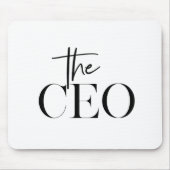 Modern Minimal The CEO Black マウスパッド (正面)