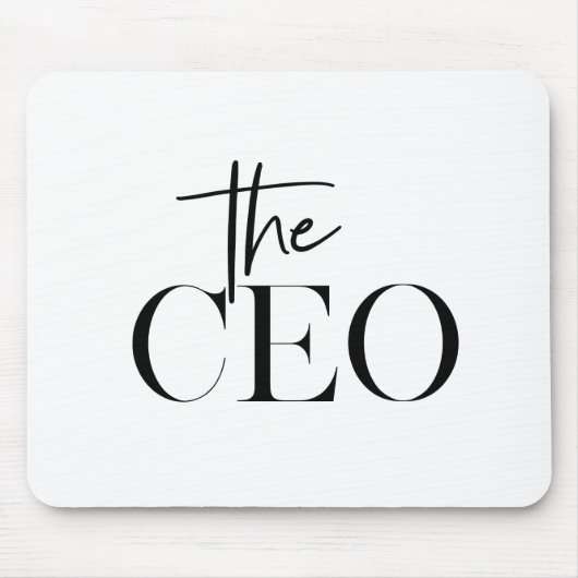 Modern Minimal The CEO Black マウスパッド (正面)