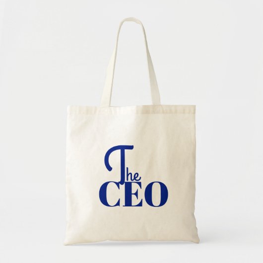 Modern Minimal The CEO Blue トートバッグ (正面)