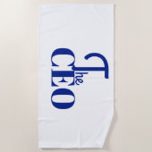 Modern Minimal The CEO Blue ビーチタオル (正面)